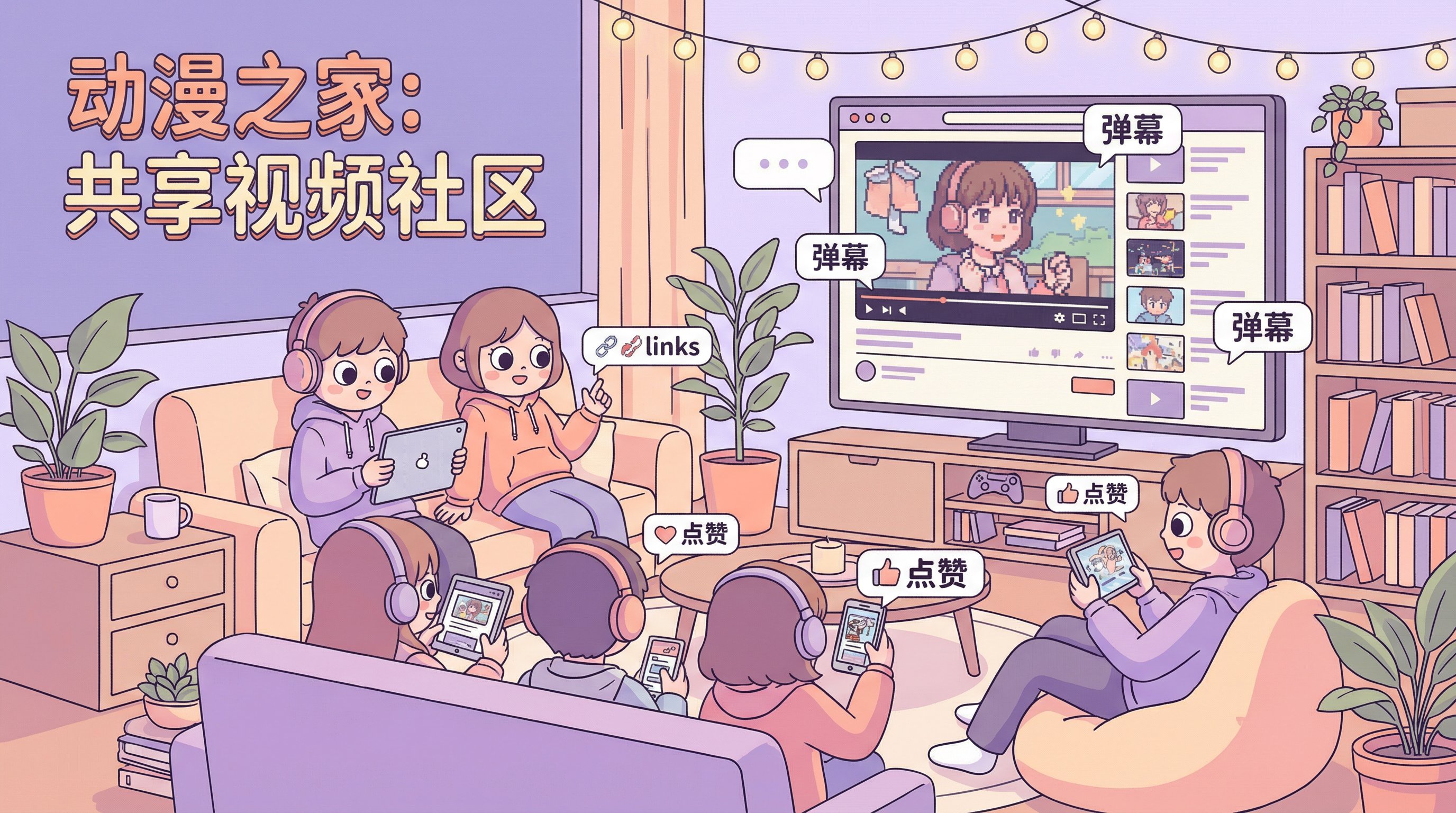 溏心vlog动漫社区弹幕互动Banner