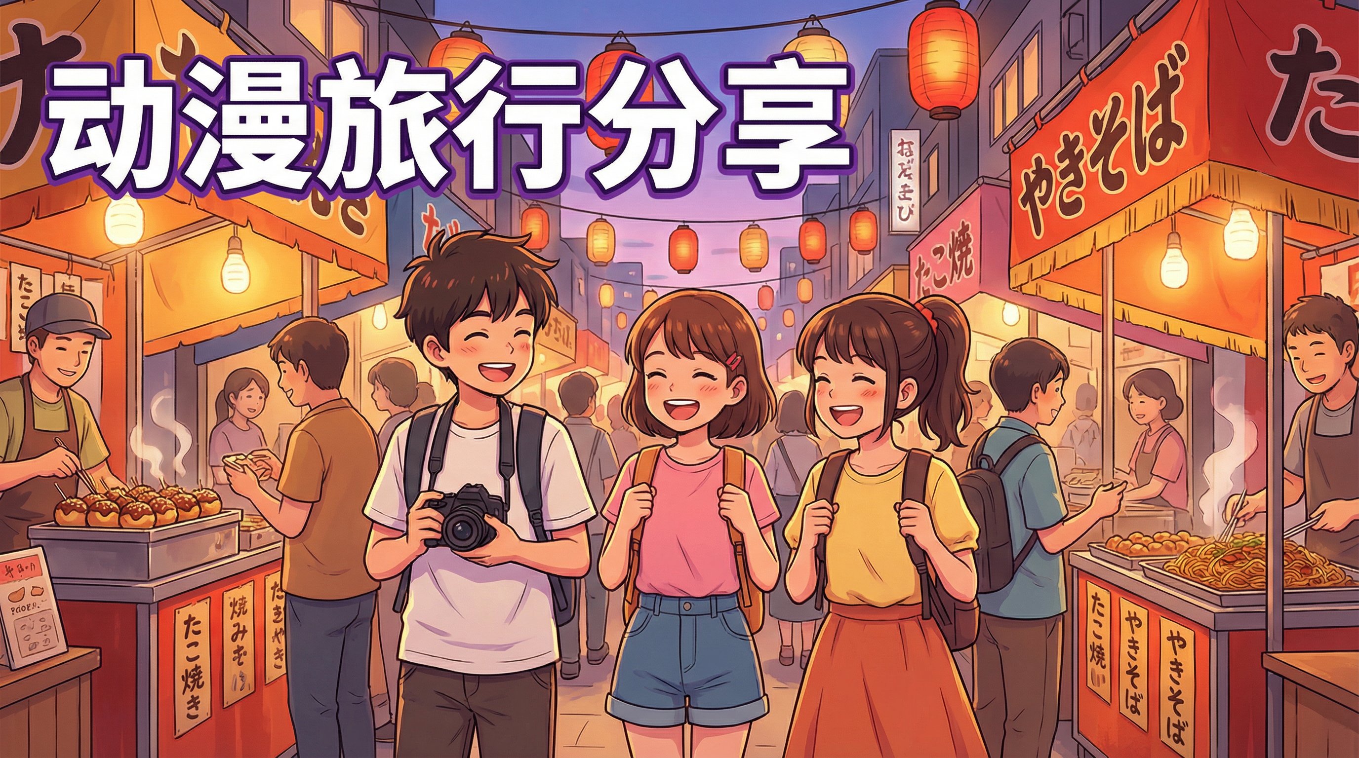 溏心vlog动漫旅行分享-日本街头动漫演示